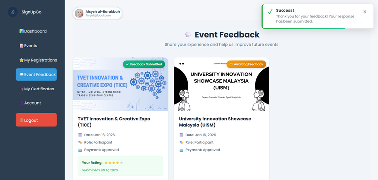 SignUpGo Screenshot
